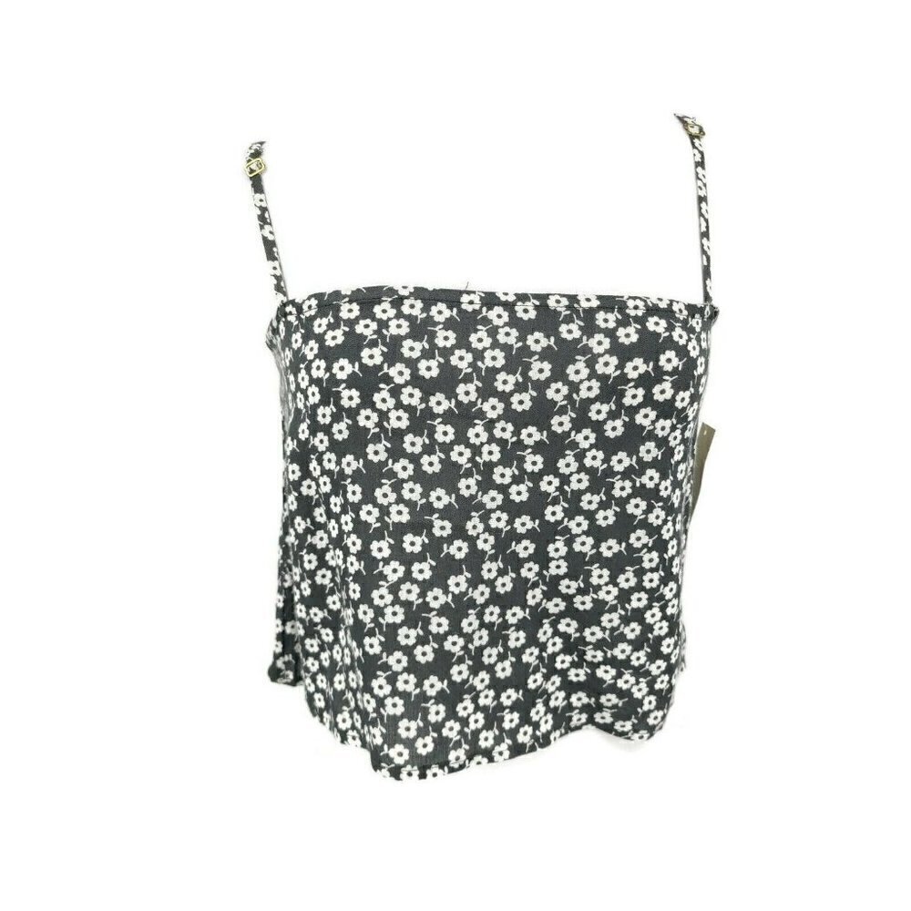New Flynn Skye Cami Cropped Tank Top Womens S Floral Print Rayon